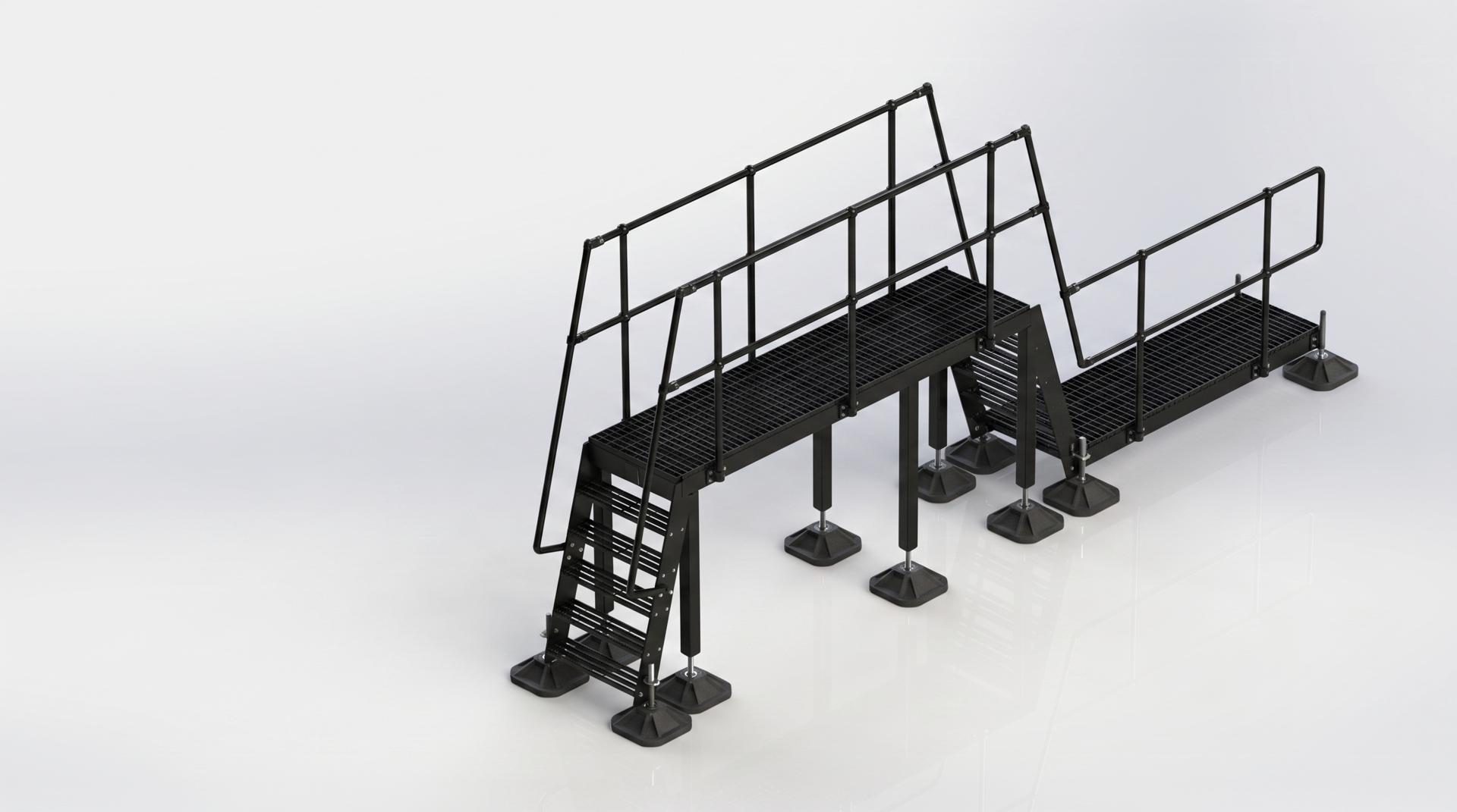 Black Step-Over Platform render