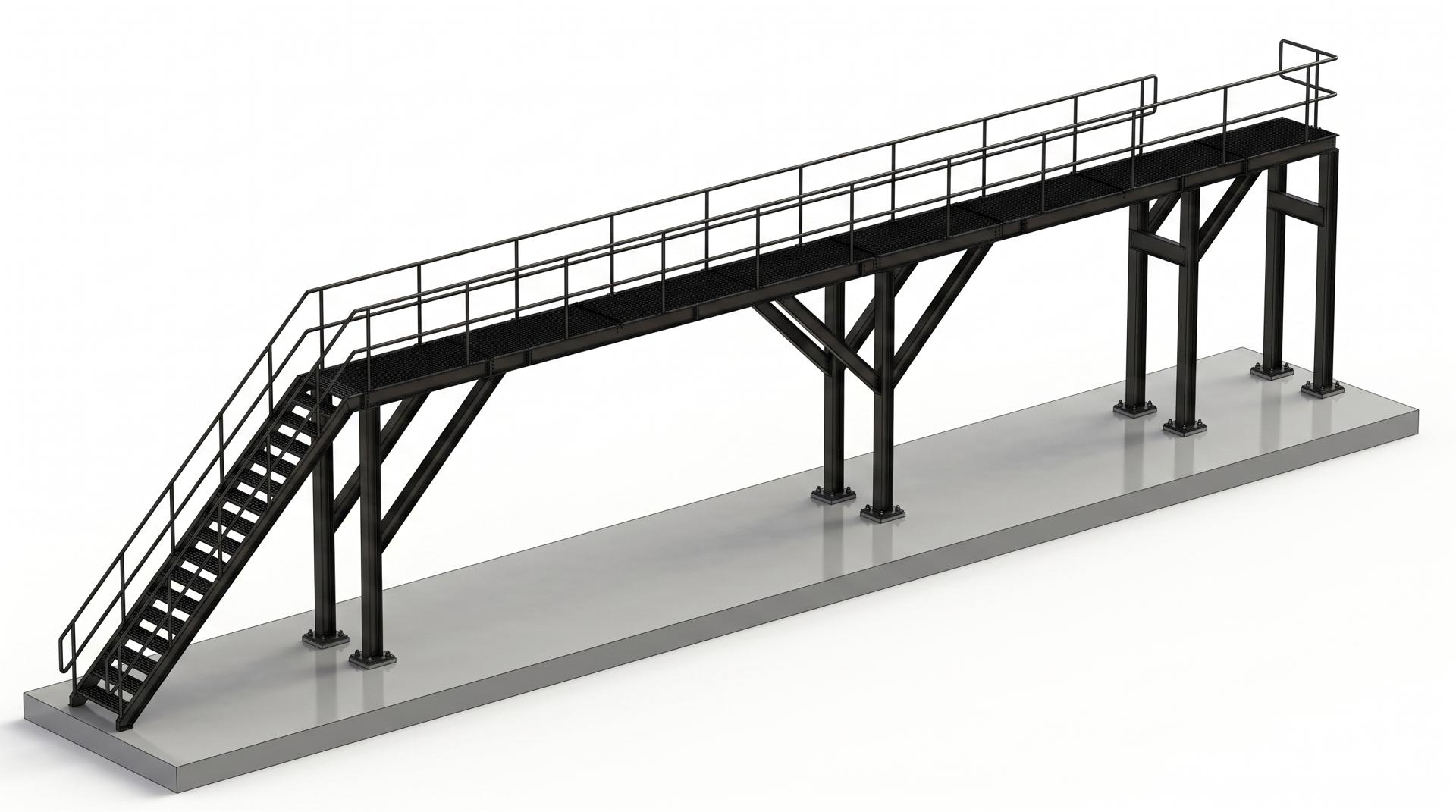 Elevated Industrial Platform render