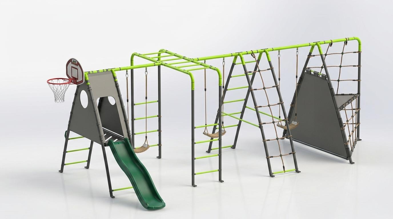 Modular Playground Climbing Frame render