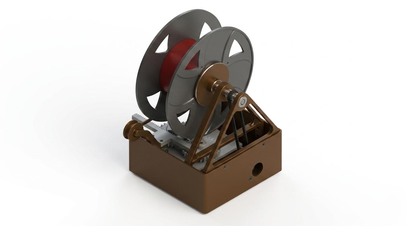 Automatic Spool Winding and Traverse System render