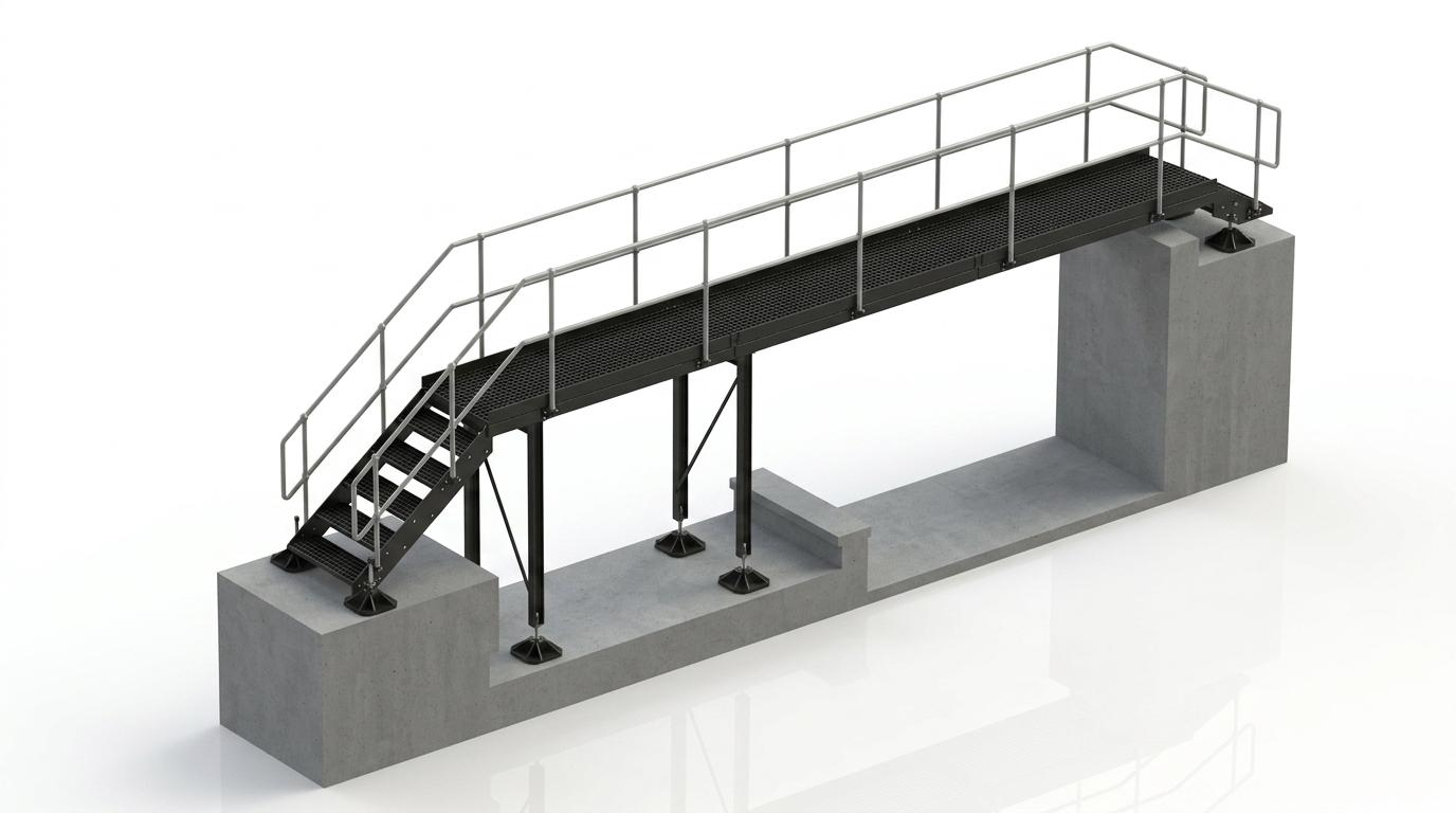 Raised Walkway with Stair Access render