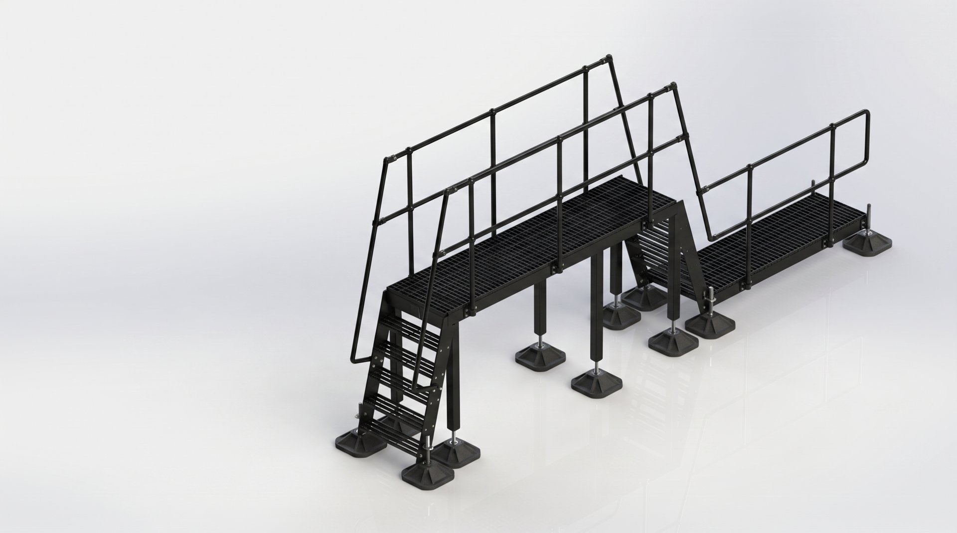 Black Step-Over Platform