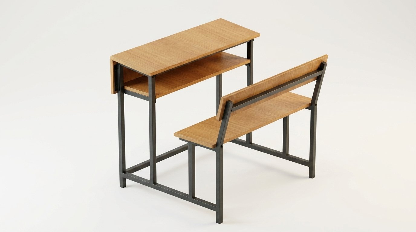 Industrial School Bench Assembly