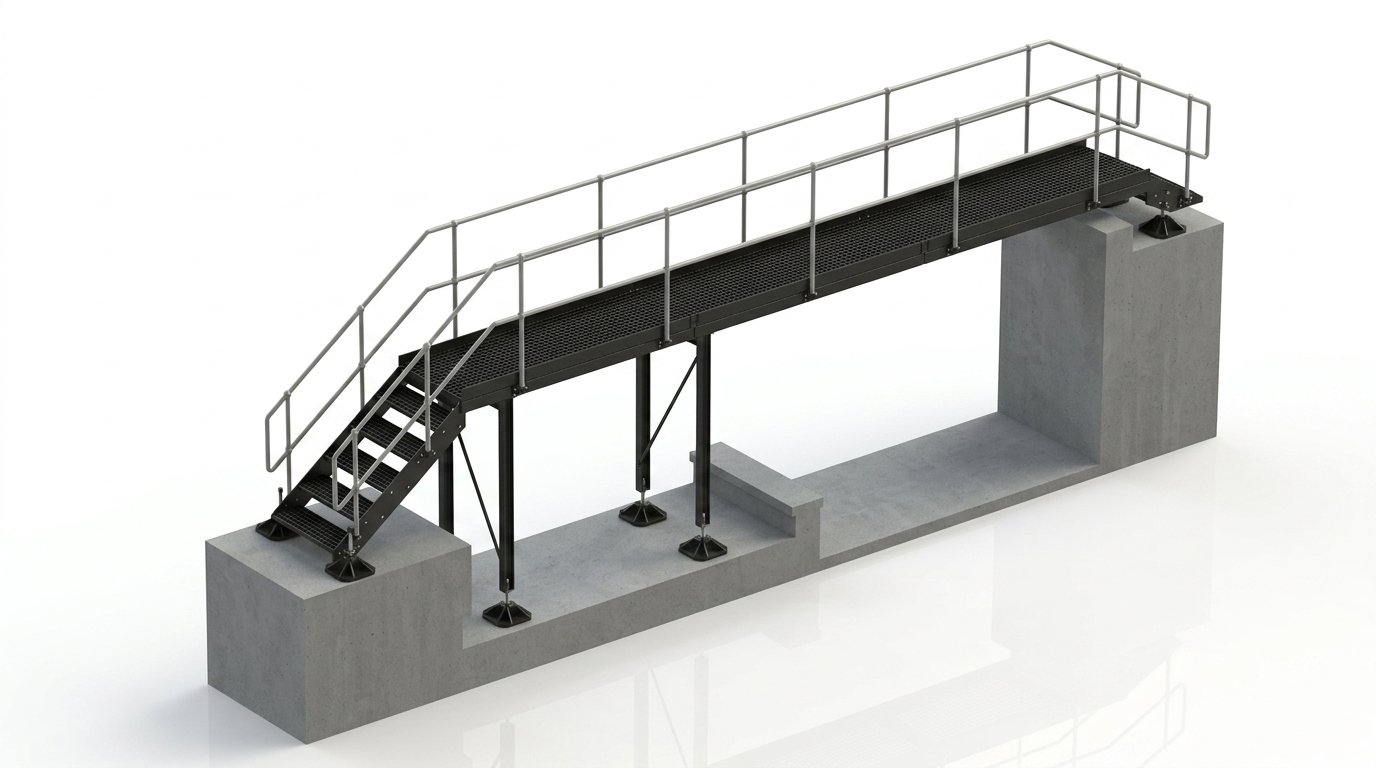 Raised Walkway with Stair Access