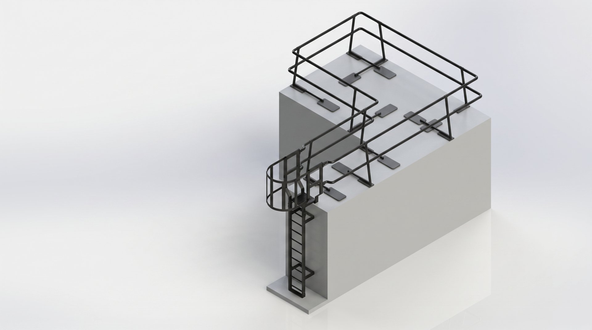 Roof AOV Access Ladder System