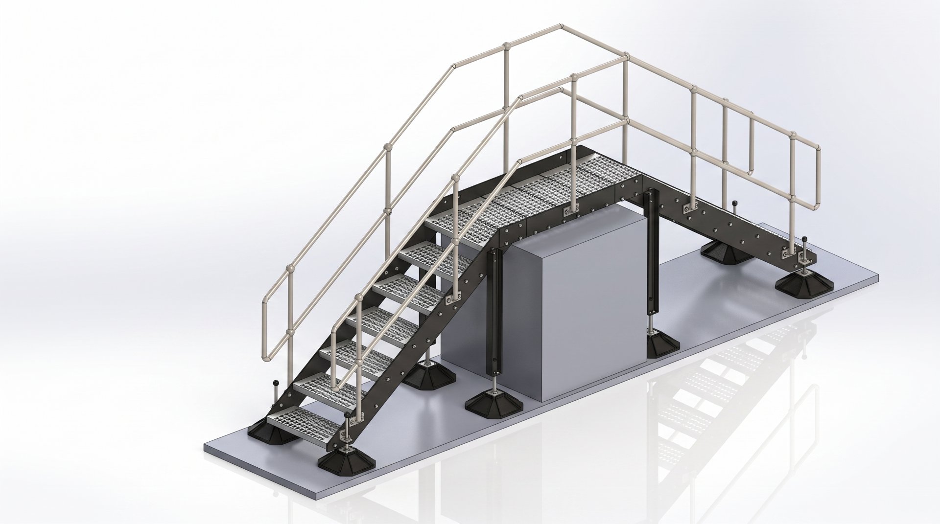 Steel Step-Over Platform