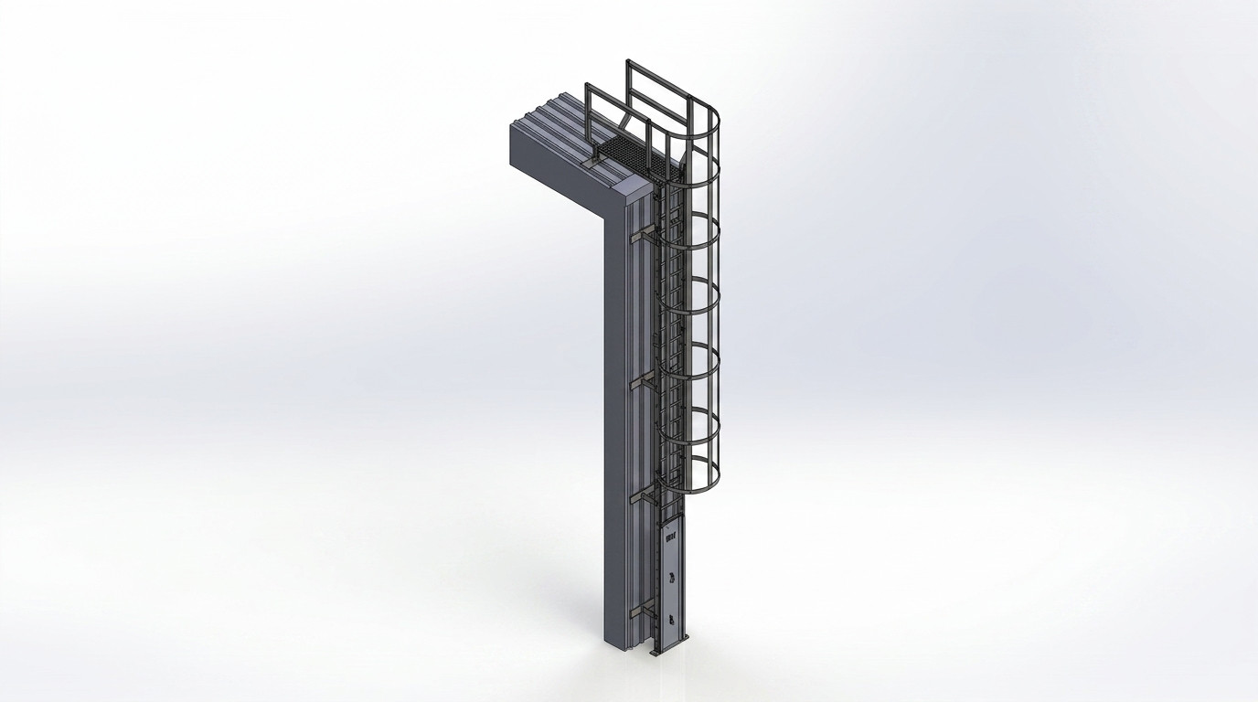 7m Caged Access Ladder