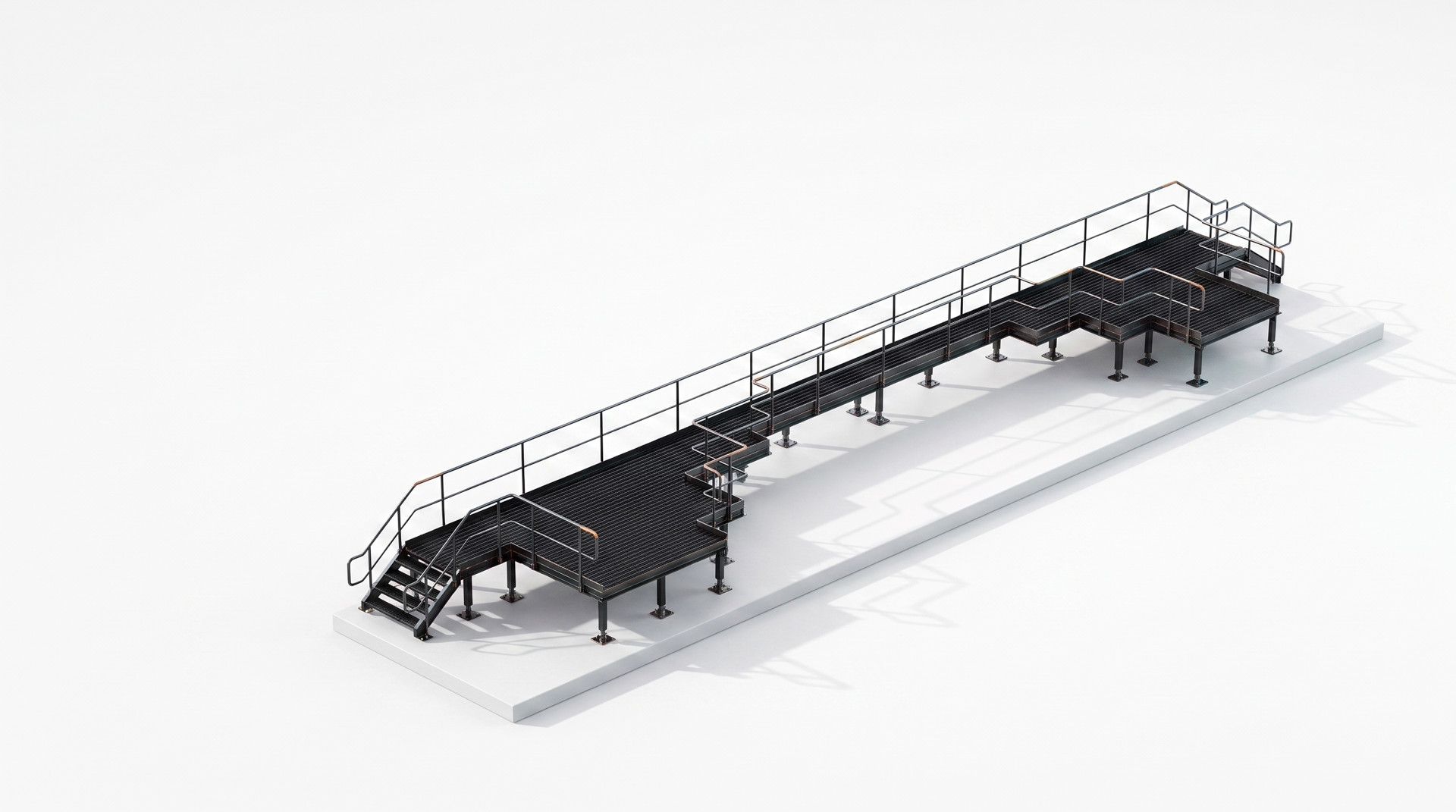 Industrial access walkway CAD render