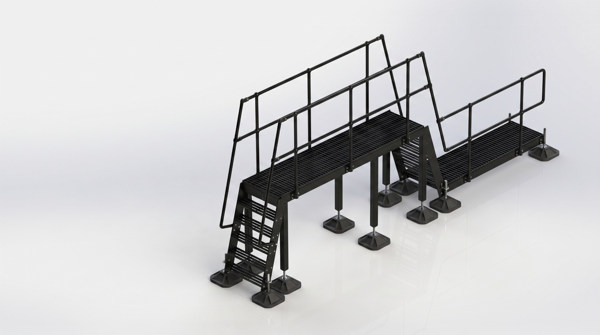 Black Step-Over Platform